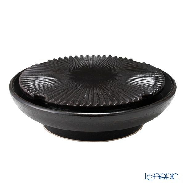 伊賀焼窯元 長谷園 ながたにえん 微煙陶炉／穴あき卓上グリル やきやきさん 大 3～5人用 496-AND-18【直火用】