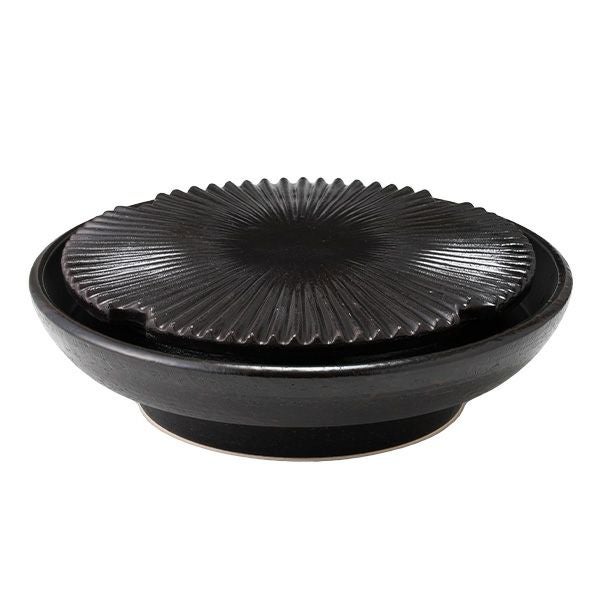 伊賀焼窯元 長谷園 ながたにえん 微煙陶炉／穴あき卓上グリル やきやきさん 大 3～5人用 496-AND-18【直火用】