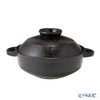伊賀焼窯元 長谷園 ながたにえん 伊賀土鍋 ヘルシー蒸し鍋「優」黒釉 小（2-4人用）496-NNC-21 【IH・直火用】
