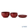 井助 ISUKE こわんさら 3点セット 漆塗り 朱 木製（栓の木） OI-790
