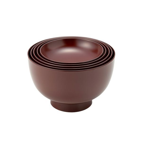 井助 漆器 応量器（応量椀） 入れ子椀 5点セット 朱 木紛加工品／漆