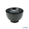 井助 漆器 応量器（応量椀） 入れ子椀 5点セット 黒 木紛加工品／漆塗り NC-544