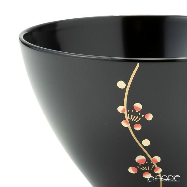 井助 漆器 夫婦汁椀 梅 黒・古代朱 木紛加工品／漆塗り G8-05702