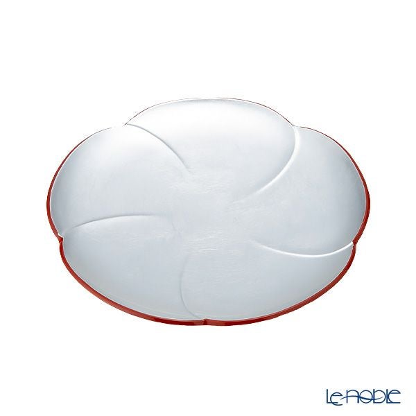 井助 漆器 中皿 福梅 18cm 金箔・銀箔 ペア 木紛加工品／ウレタン塗り NC-430／556