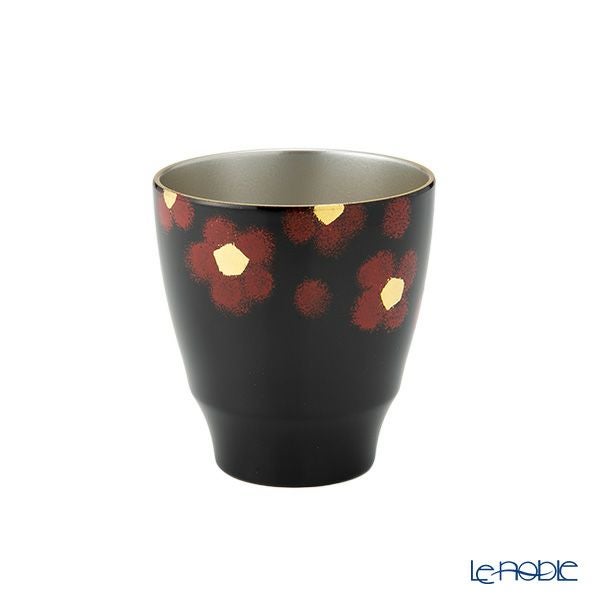 井助 紅白華 ぐい呑み ペア 木粉と樹脂の成型品 漆塗り 7×4cm G11-12901