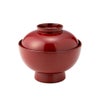 井助 雑煮椀 朱 木粉と樹脂の成型品 漆塗り 13×H11.2cm 12-01305