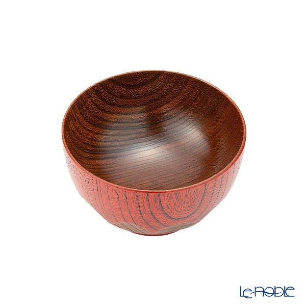 井助 漆器 汁椀 小 （子供用） 漆切子 朱 木製（けやき）／漆塗り 9.5×H6cm NC-568