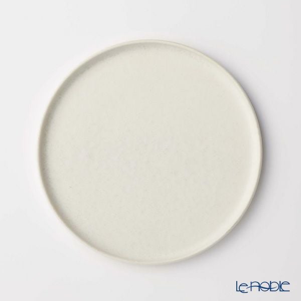 きほんのうつわ 切立プレート（高台付き） 白 21cm 滝呂焼 ※原料の一部にリサイクル土を利用