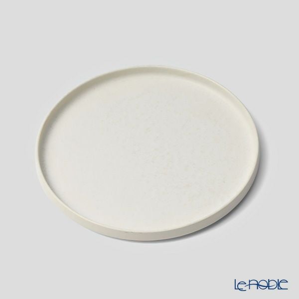 きほんのうつわ 切立プレート（高台付き） 白 21cm 滝呂焼 ※原料の一部にリサイクル土を利用