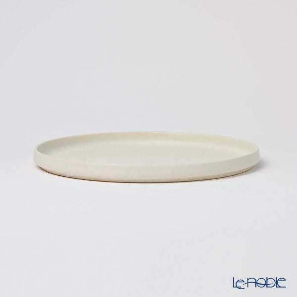 きほんのうつわ 切立プレート（高台付き） 白 21cm 滝呂焼 ※原料の一部にリサイクル土を利用