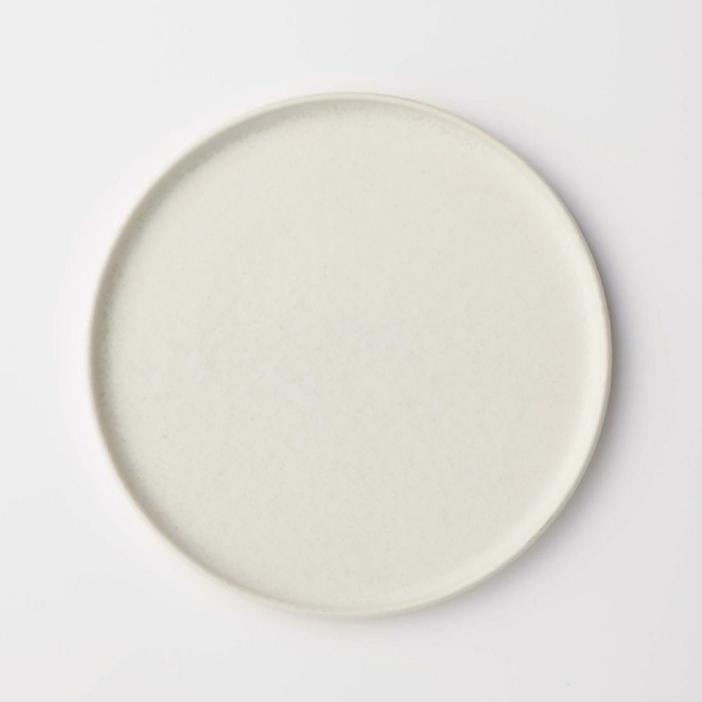 きほんのうつわ 切立プレート（高台付き） 白 21cm 滝呂焼 ※原料の一部にリサイクル土を利用