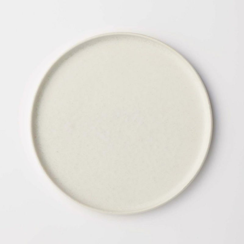 きほんのうつわ 切立プレート（高台付き） 白 21cm 滝呂焼 ※原料の一部にリサイクル土を利用