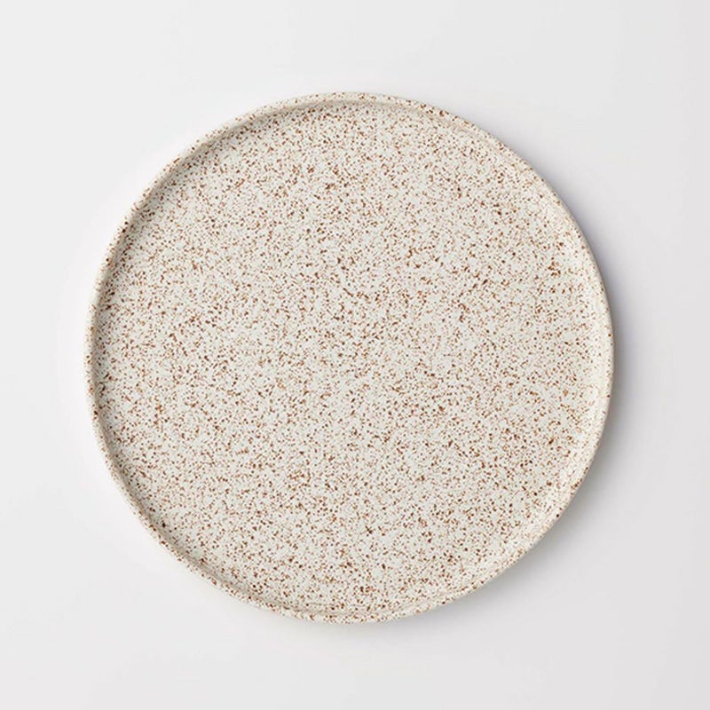 きほんのうつわ 切立プレート（高台付き） 錆点 21cm 滝呂焼 ※原料の一部にリサイクル土を利用