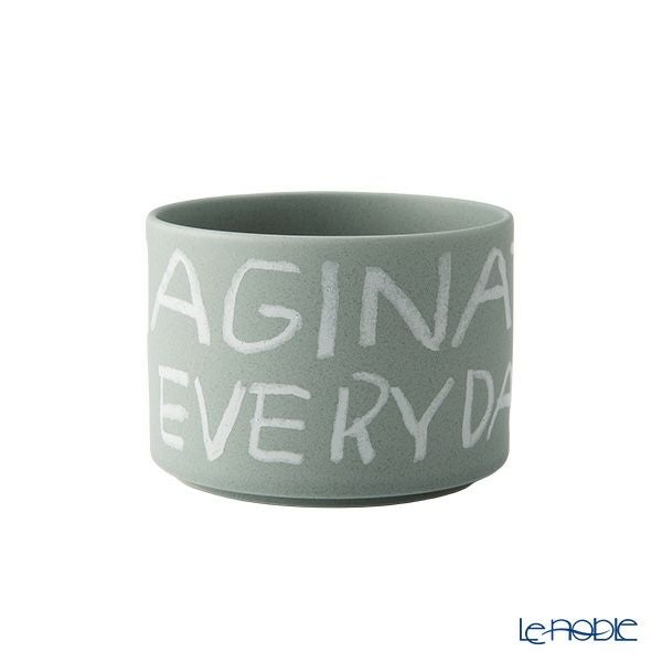 きほんのうつわ × Lee Izumida リサイクル土カップ（高台付き） 200ml 灰青 滝呂焼 IMAGINATION EVERYDAY