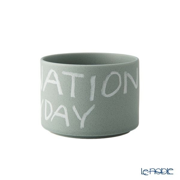 きほんのうつわ × Lee Izumida リサイクル土カップ（高台付き） 200ml 灰青 滝呂焼 IMAGINATION EVERYDAY