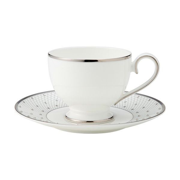 プラウナ ジュエリー スワロフスキーエレメント プリンセスプラチナ ティーカップ＆ソーサー