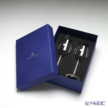 スワロフスキー Crystalline 赤ワイングラス（シルバー／2個セット） SWV1-095-948