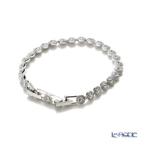 スワロフスキー ブレスレット Una Angelic Tennis ラウンド 小 ホワイト／ロジウム SW5071173