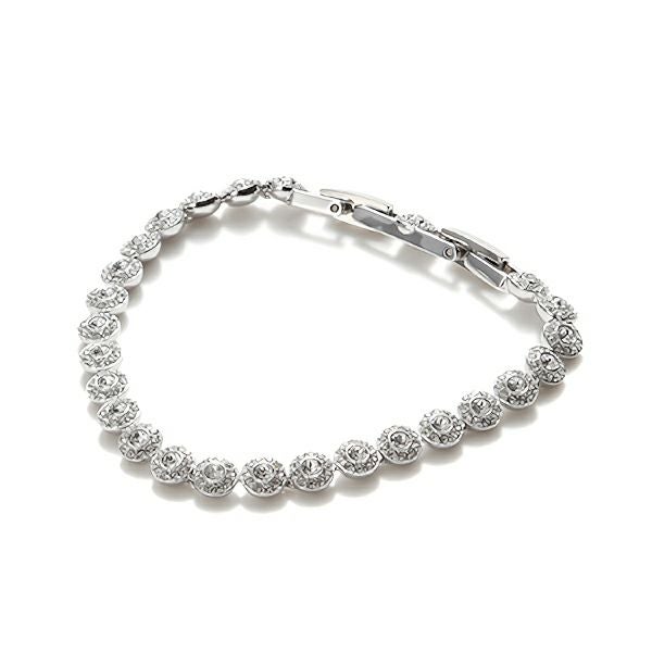 スワロフスキー ブレスレット Una Angelic Tennis ラウンド 小 ホワイト／ロジウム SW5071173