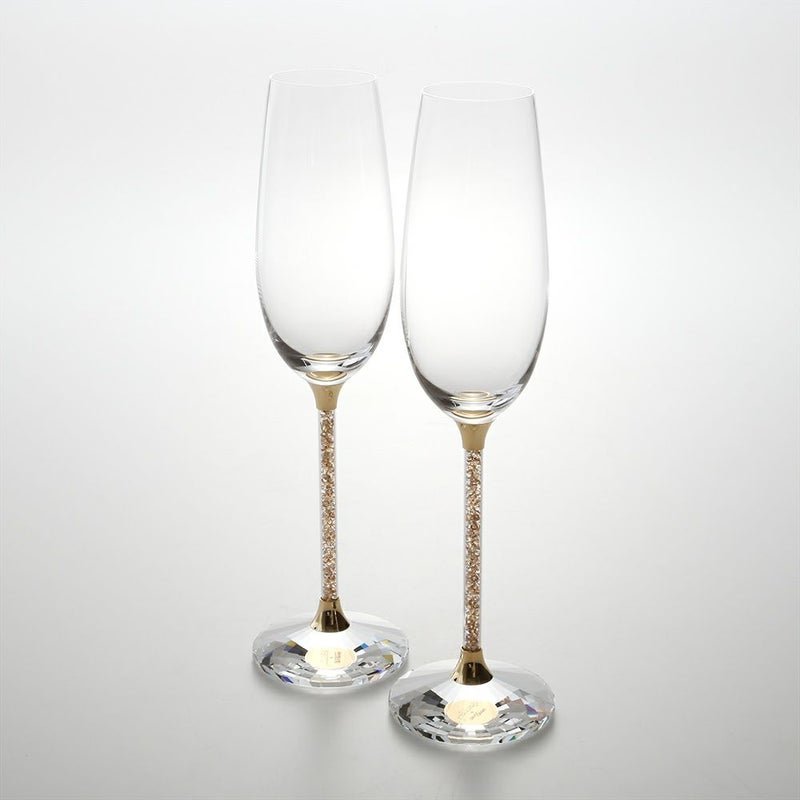 スワロフスキー Crystalline／シャンパンフルート ゴールド（2個セット） SWV5-102-143