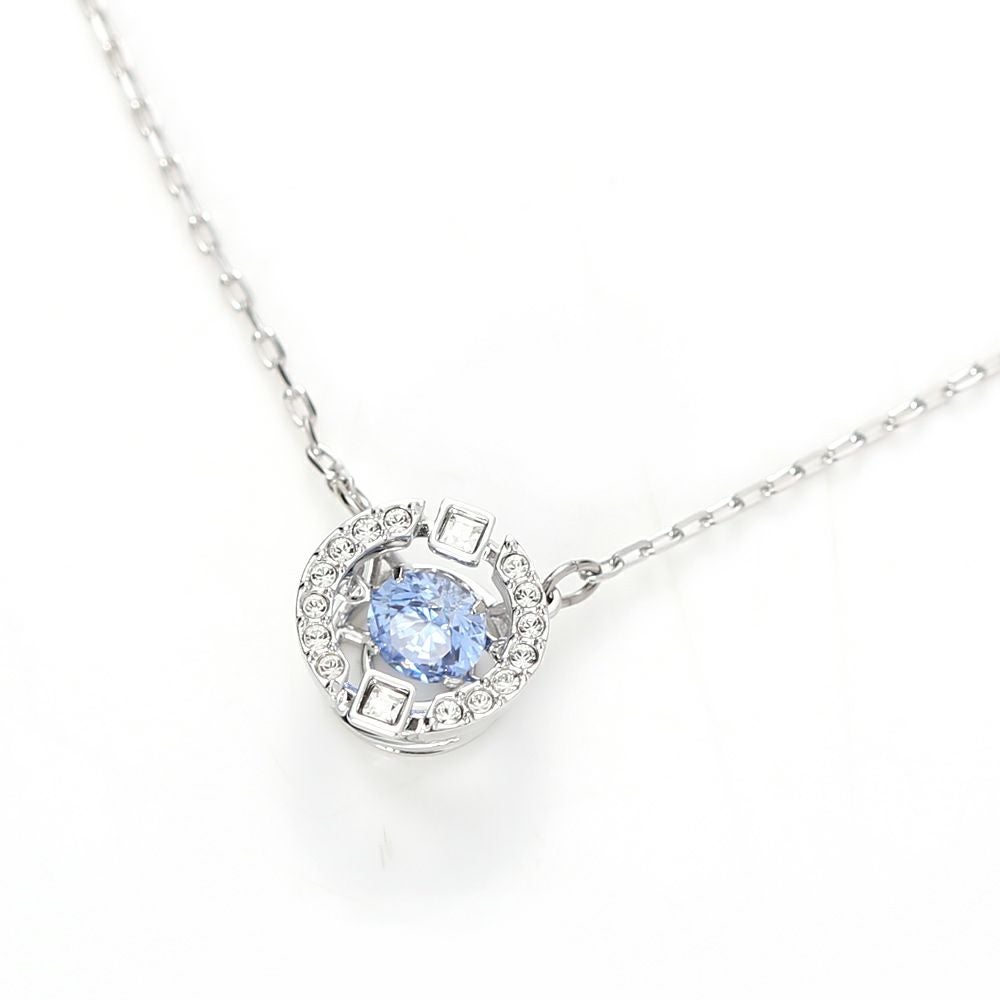 スワロフスキー ネックレス Una ラウンド ブルー／ロジウム SW5279425 17SS