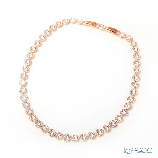 スワロフスキー ネックレス Una Angelic Tennis ラウンド ホワイト／ローズゴールド SW5367845
