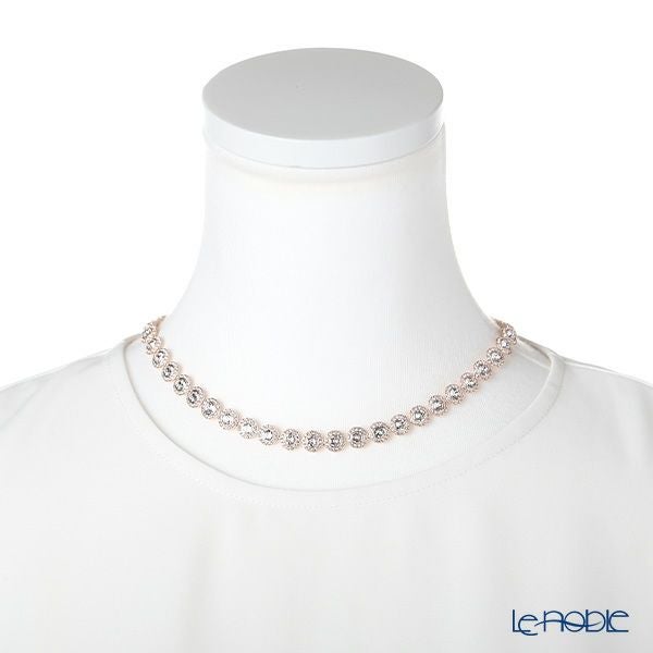 スワロフスキー ネックレス Una Angelic Tennis ラウンド ホワイト／ローズゴールド SW5367845