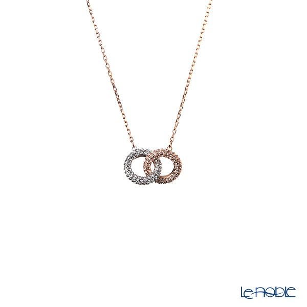 スワロフスキー ネックレス Dextera インターロッキングサークル ホワイト／ローズゴールド SW5414999 18AW