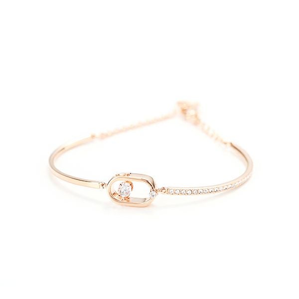 スワロフスキー ブレスレット Una ラウンド楕円形 ホワイト／ローズゴールド SW5472382 19SS