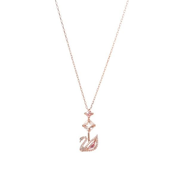 スワロフスキー ペンダント Swan スワン ピンク／ローズゴールド SW5473024 19SS