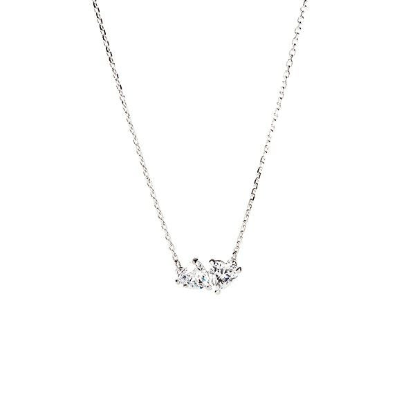 スワロフスキー ネックレス Mesmera ハート ホワイト／ロジウム SW5517117 20SS