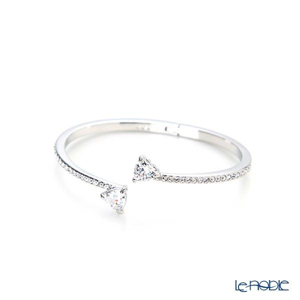 スワロフスキー バングル Mesmera ハート ホワイト／ロジウム Mサイズ SW5518814 20SS