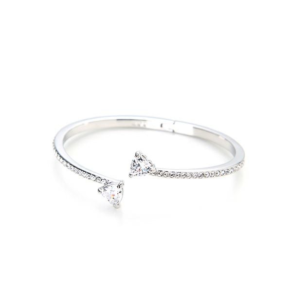 スワロフスキー バングル Mesmera ハート ホワイト／ロジウム Mサイズ SW5518814 20SS