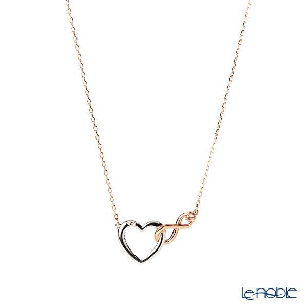 スワロフスキー ネックレス Hyperbola インフィニティ＆ハート ホワイト／ローズゴールド SW5518865 20SS