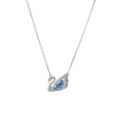 スワロフスキー ネックレス Swan スワン ブルー／ロジウム SW5533397 