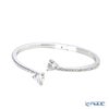 スワロフスキー バングル Mesmera Attract ハート ホワイト／ロジウム L SW5535289