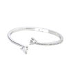 スワロフスキー バングル Mesmera Attract ハート ホワイト／ロジウム L SW5535289