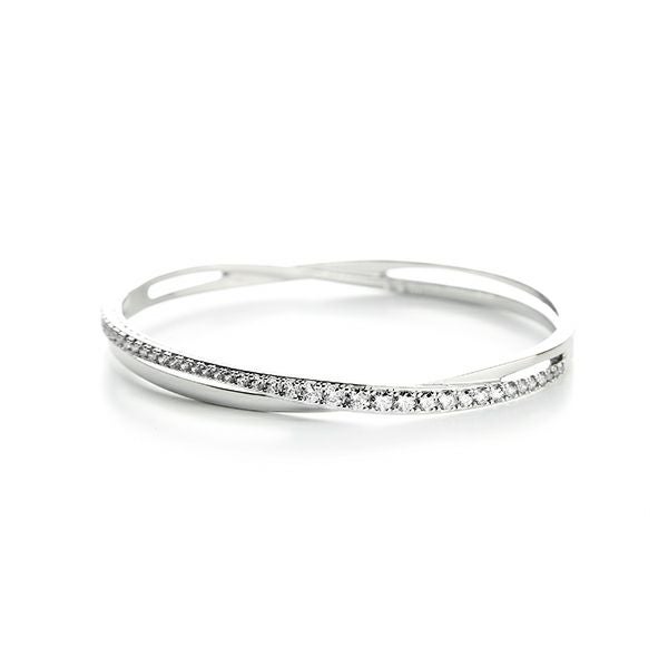 スワロフスキー バングル Hyperbola ホワイト／ロジウム M SW5565210 20AW