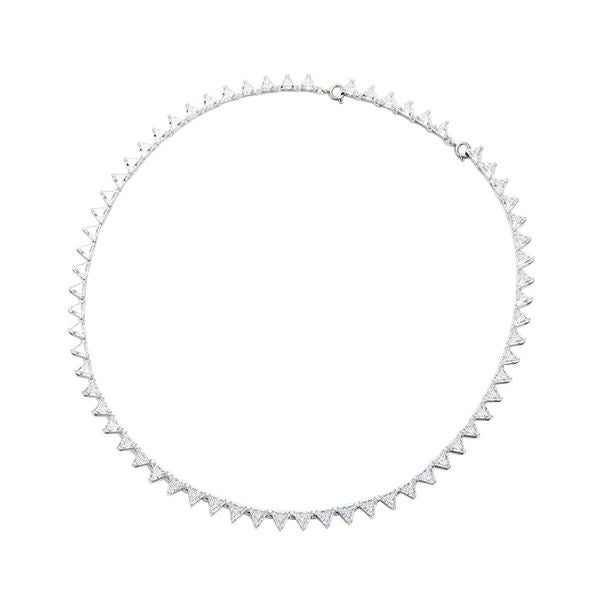 スワロフスキー ネックレス Matrix Tennis トライアングル ホワイト／ロジウム SW5599191 21SS