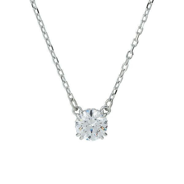 スワロフスキー ペンダント Stilla ラウンド ホワイト／ロジウム SW5636706 22AW