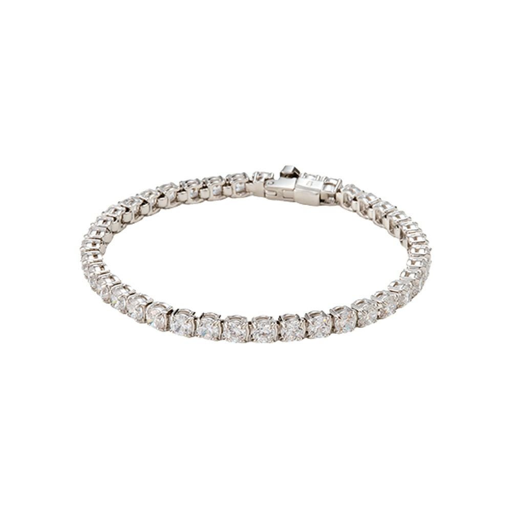 スワロフスキー ブレスレット Matrix Tennis テニス ラウンド ホワイト／ロジウム S SW5648936 23SS