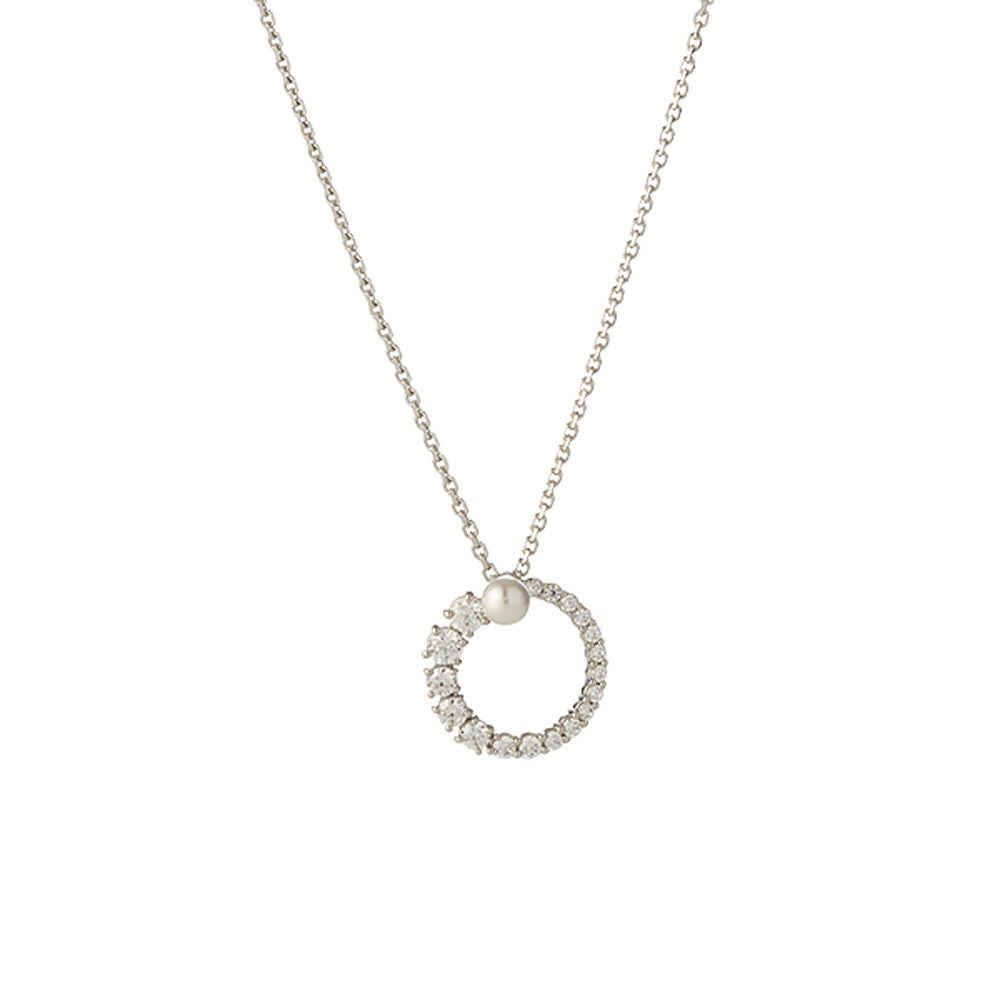 スワロフスキー ペンダント Matrix クリスタル・パール ラウンド （ホワイト／ロジウム） SW5688751 24AW