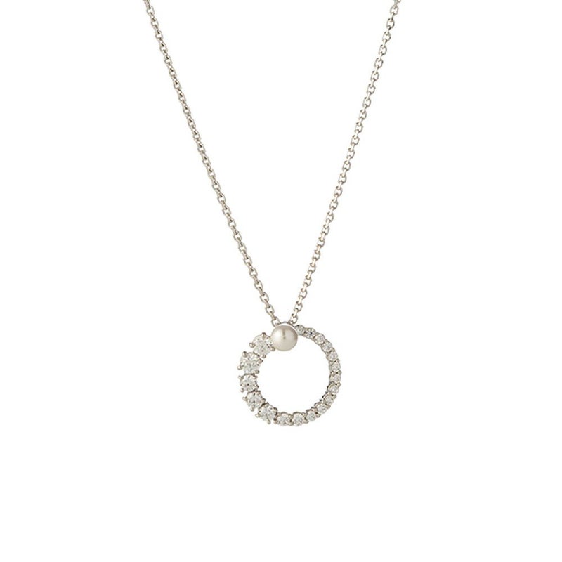 スワロフスキー ペンダント Matrix クリスタル・パール ラウンド （ホワイト／ロジウム） SW5688751 24AW