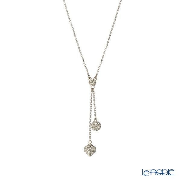 スワロフスキー Yペンダント Dextera 球体とキューブ （ホワイト／ロジウム） SW5693207 24AW