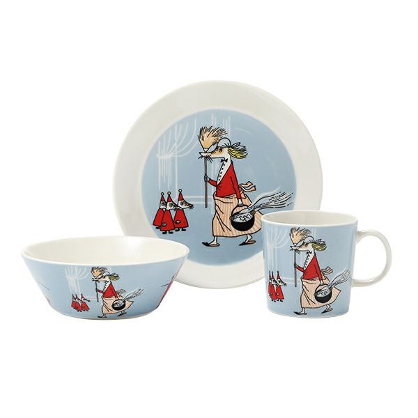 アラビア（ARABIA） ムーミン フィリフヨンカ 3ピースセット グレー（ブルーグレー）