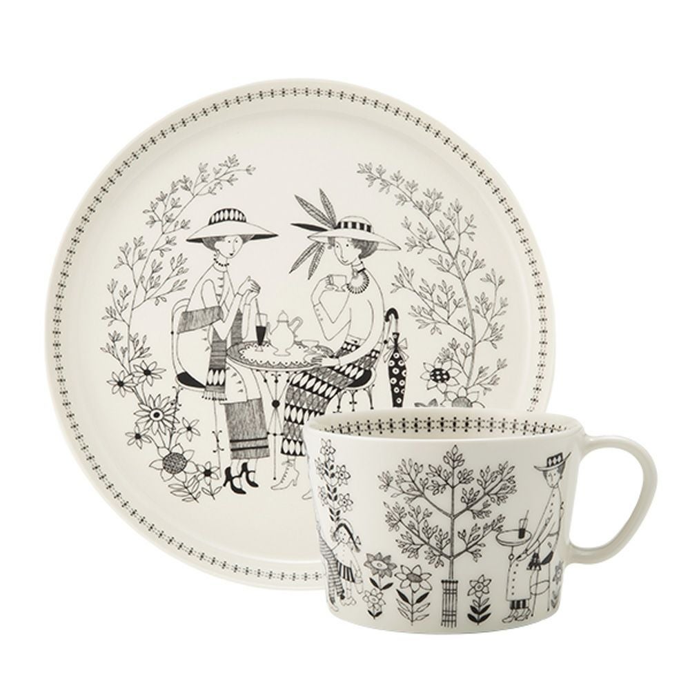 アラビア（ARABIA） エミリア カップ400ml＆プレート24cm 2点セット