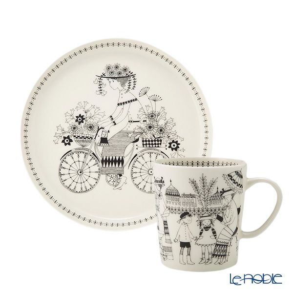 アラビア（ARABIA） エミリア マグカップ300ml ＆ プレート19cm 2点セット