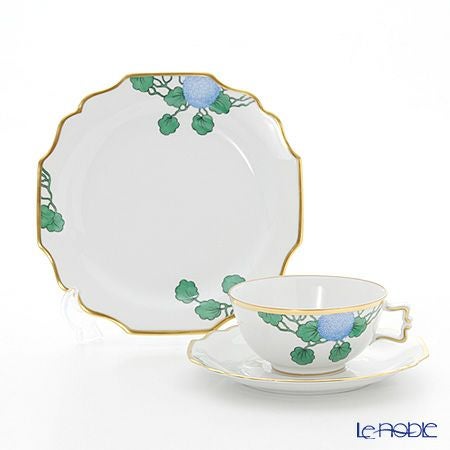 アウガルテン（AUGARTEN） ハイドランジア（アジサイ）（6703） トリオセット（114ヴェルヴェデーレシェイプ）