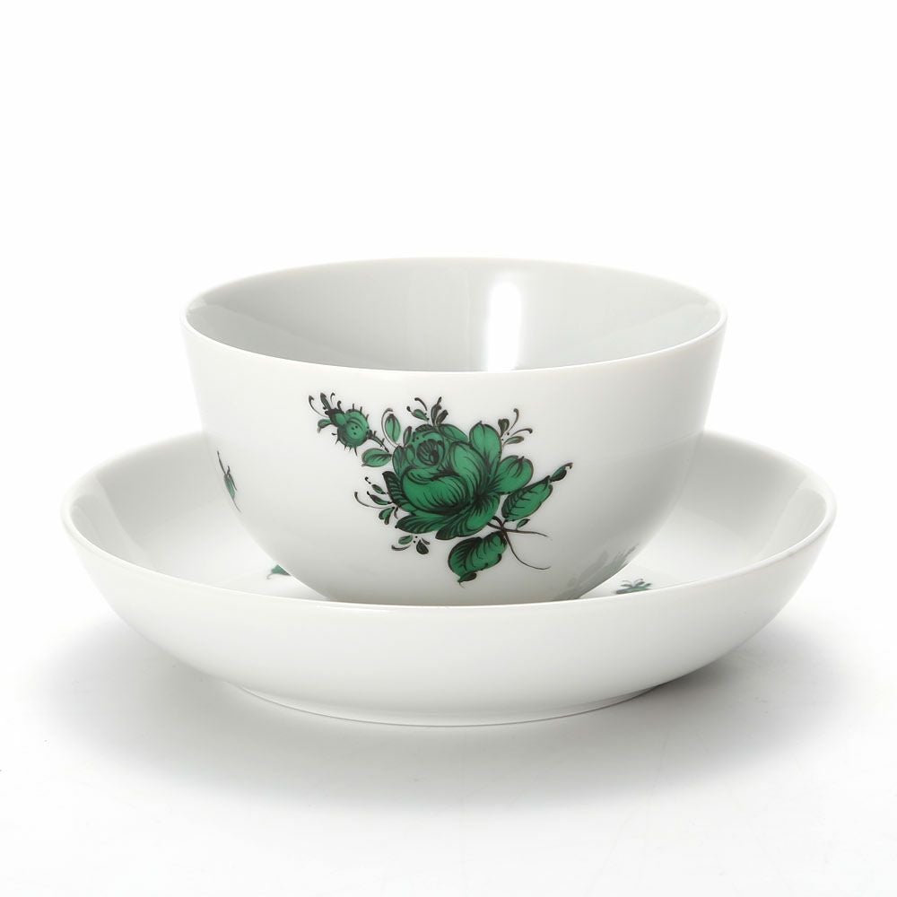 アウガルテン（AUGARTEN） マリアテレジア シンプル（SA598） グリーン ラウンドディッシュ＆ティーボウル 150ml