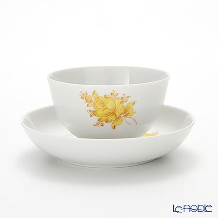 アウガルテン（AUGARTEN） マリアテレジア シンプル（SA5984） イエロー ラウンドディッシュ＆ティーボウル 150ml